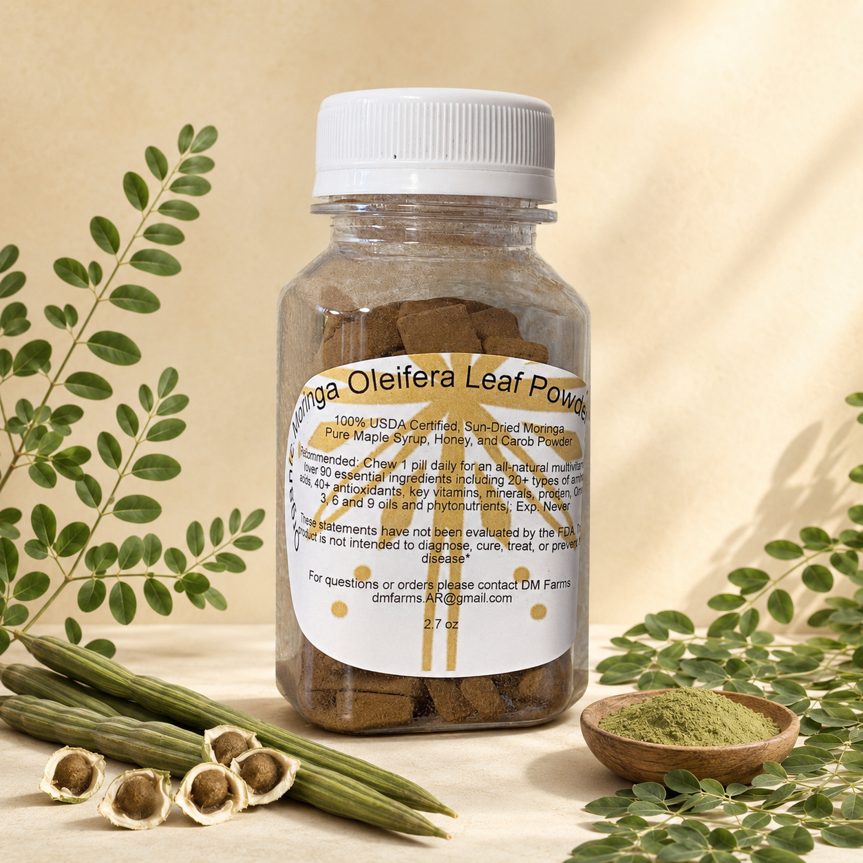 Organic Moringa & Carob Wellness Square