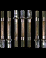 Splined transmission shafts