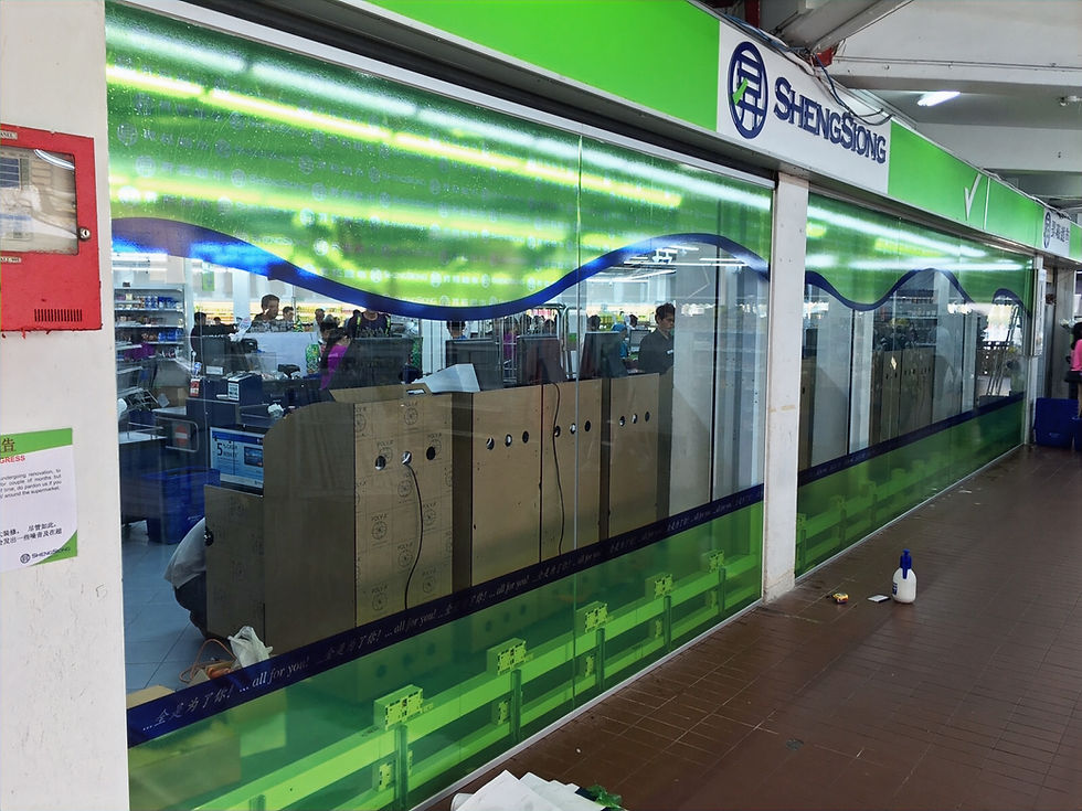 Window sticker printing Singapore for retail store