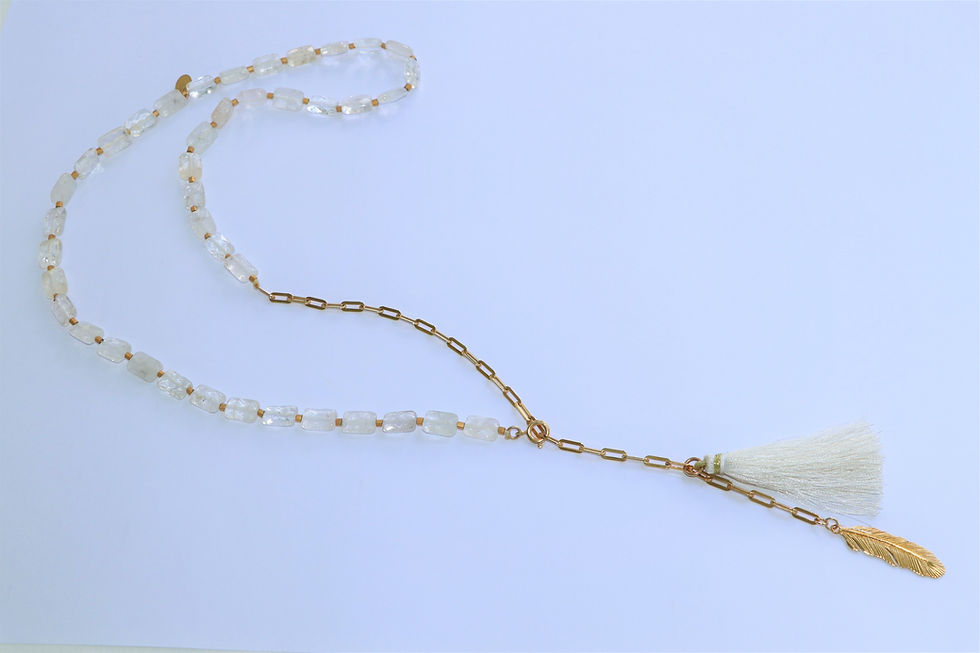 Thumbnail: Crystal & Feather Necklace