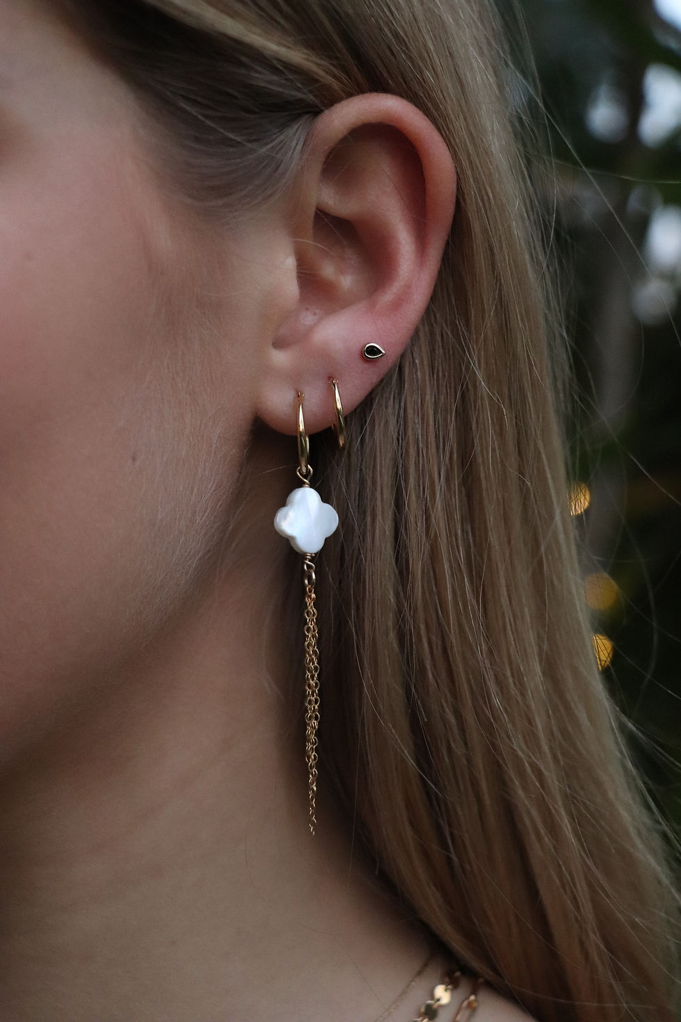 Thumbnail: Clover & Gold Earrings