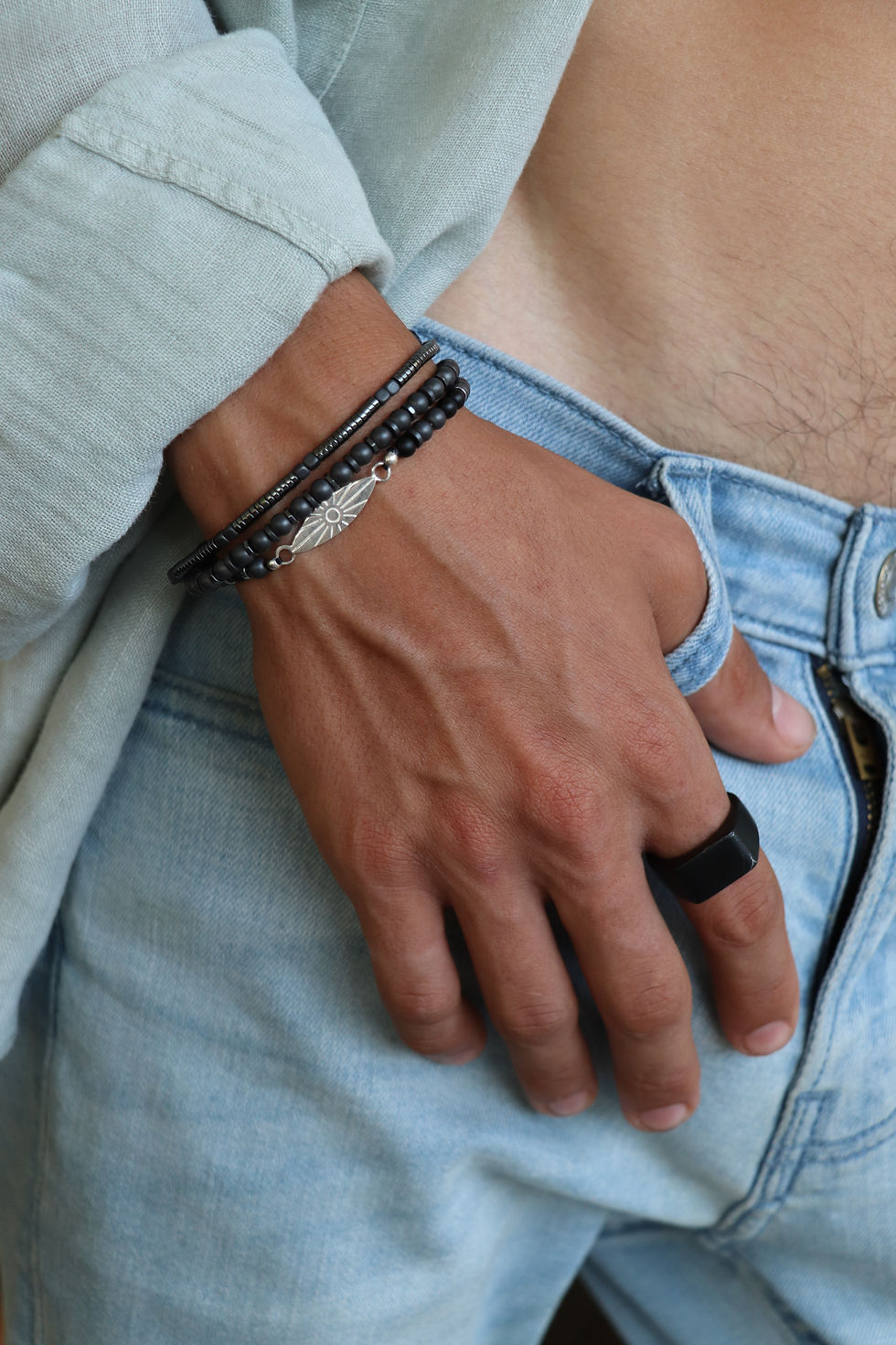 Thumbnail: Round Hematite Bracelet