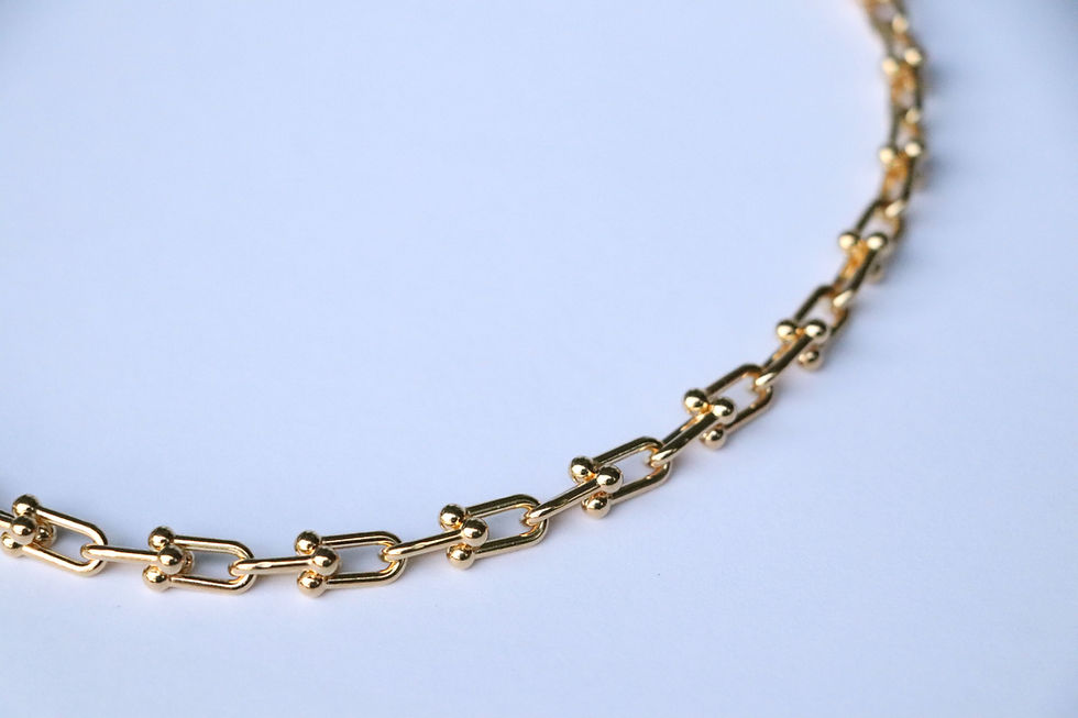 Thumbnail: Gold /Silver Tiffany Style Necklace