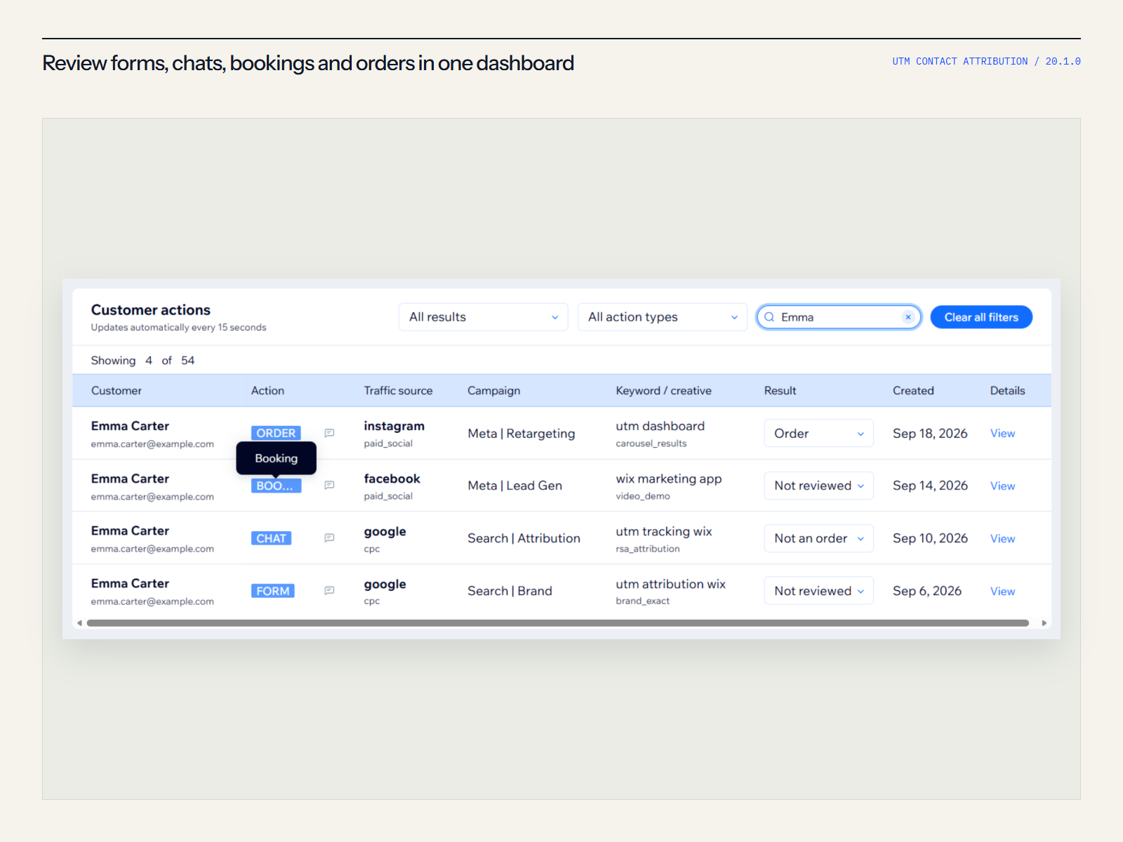 UTM Contact Attribution screenshot 3