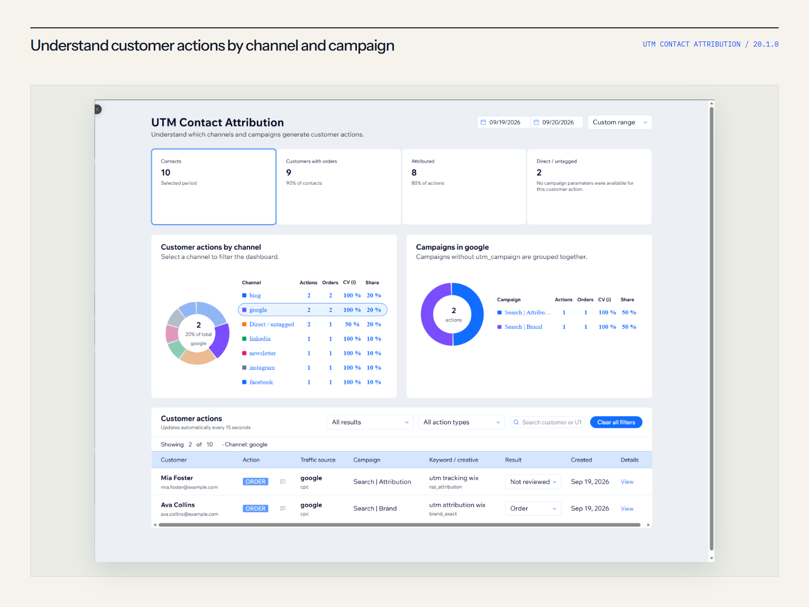 UTM Contact Attribution screenshot 2