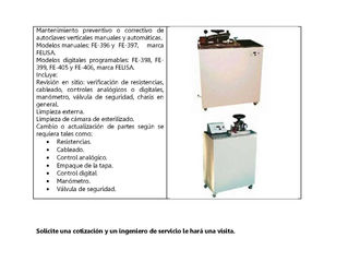 Mantenimiento de autoclaves digitales