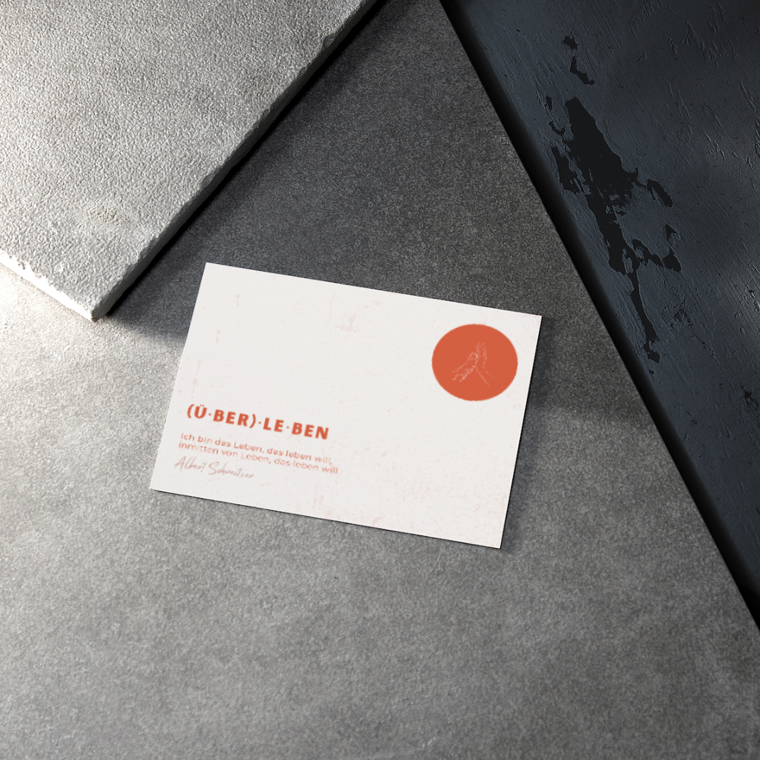 Postkarte ÜBERLEBEN