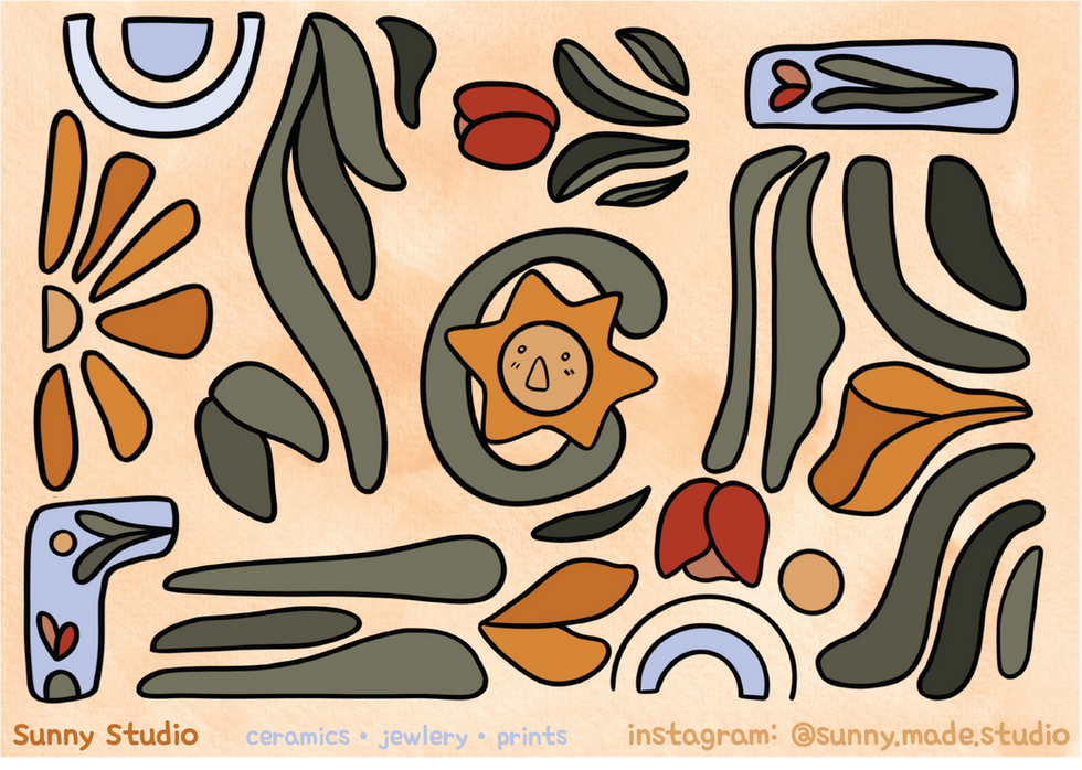Sunny Studio Postcard Design