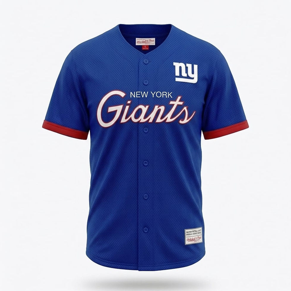 Thumbnail: New York Giants Baseball Jersey, NY Giants Button Up Baseball Shirt