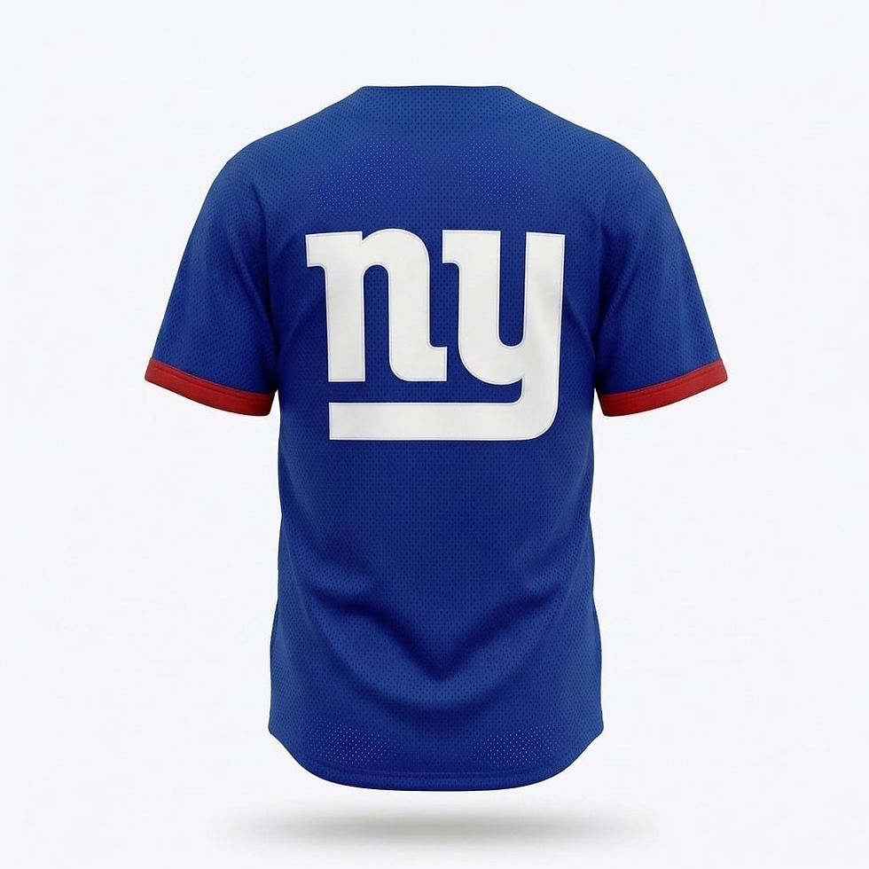 Thumbnail: New York Giants Baseball Jersey, NY Giants Button Up Baseball Shirt