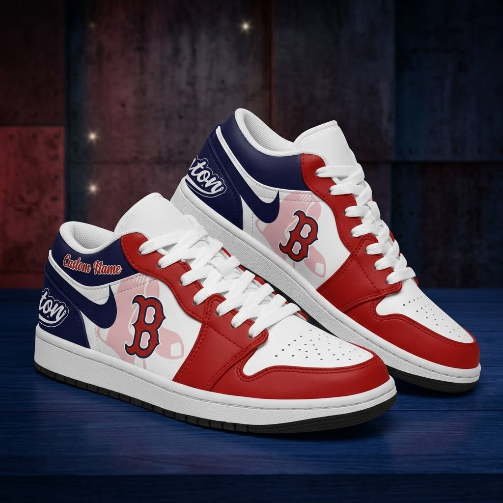 Custom Name Boston Red Sox MLB Air Force 1 Shoes