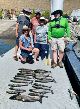 Sockeye Salmon caught at the Brewster pool.