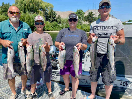 Sockeye Salmon caught at the Brewster pool.