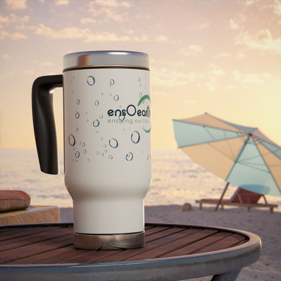 Thumbnail: Stainless Steel Travel Mug with Handle, 14oz