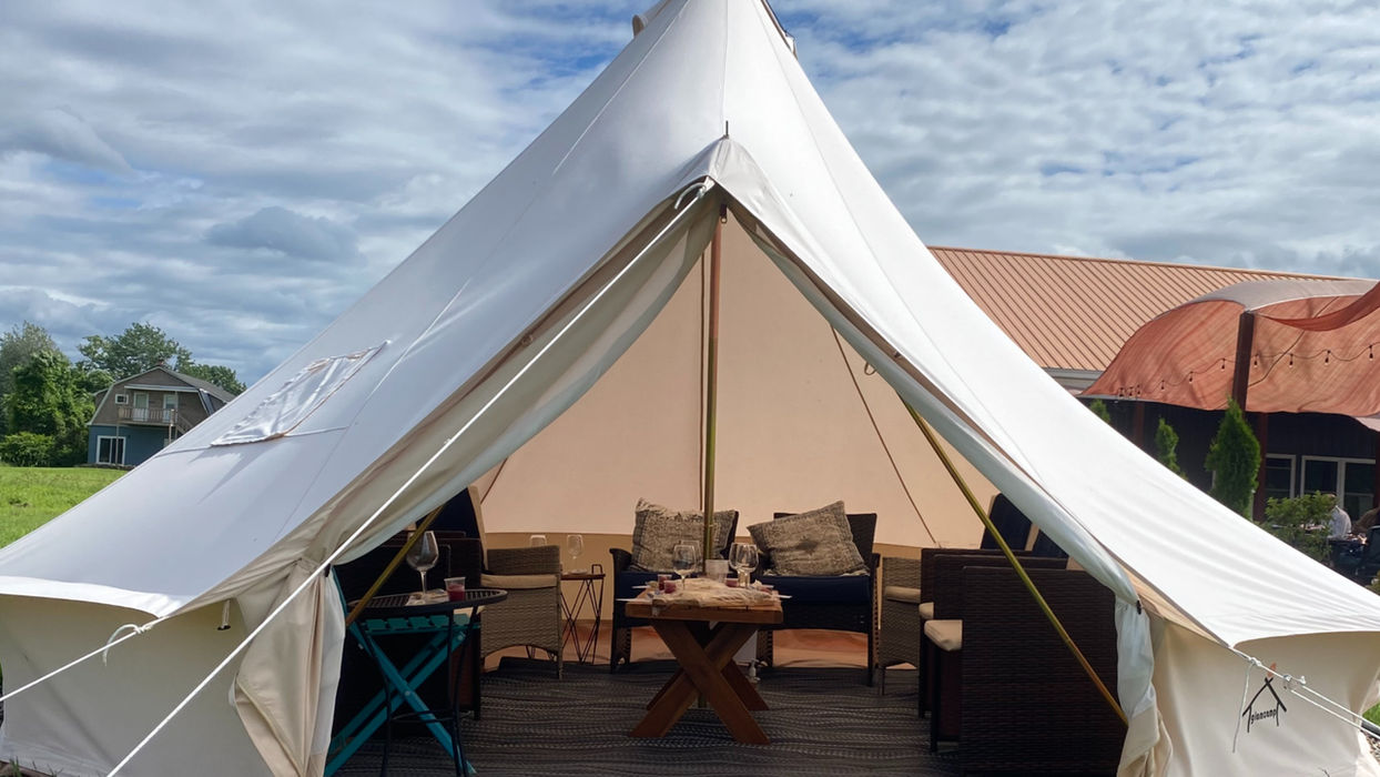 Outdoor tent for special private gathering or experience