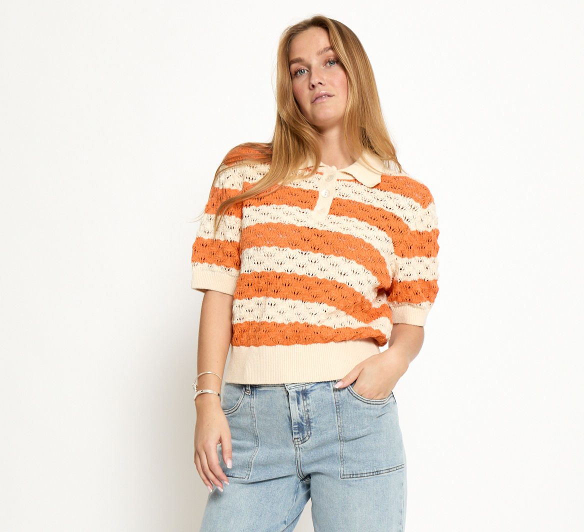 Sunburst Crochet Polo