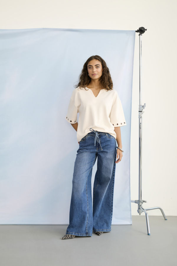 Thumbnail: Harbour Tie Wide Leg Jeans