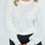 Thumbnail: Fine Knit Cloud Dancer Sweater