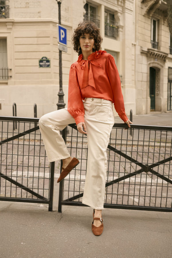 Thumbnail: Natalia Straight Twill Pant