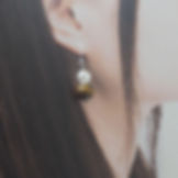 タイガーアイピアス　ハンドメイド