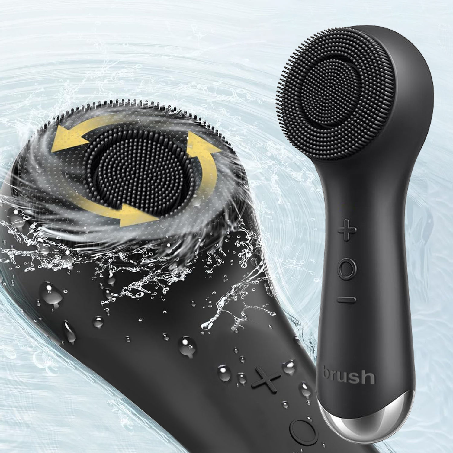 360° Rotating Facial Cleanser, Facial Silicone Cleansing Brush with Rotating an