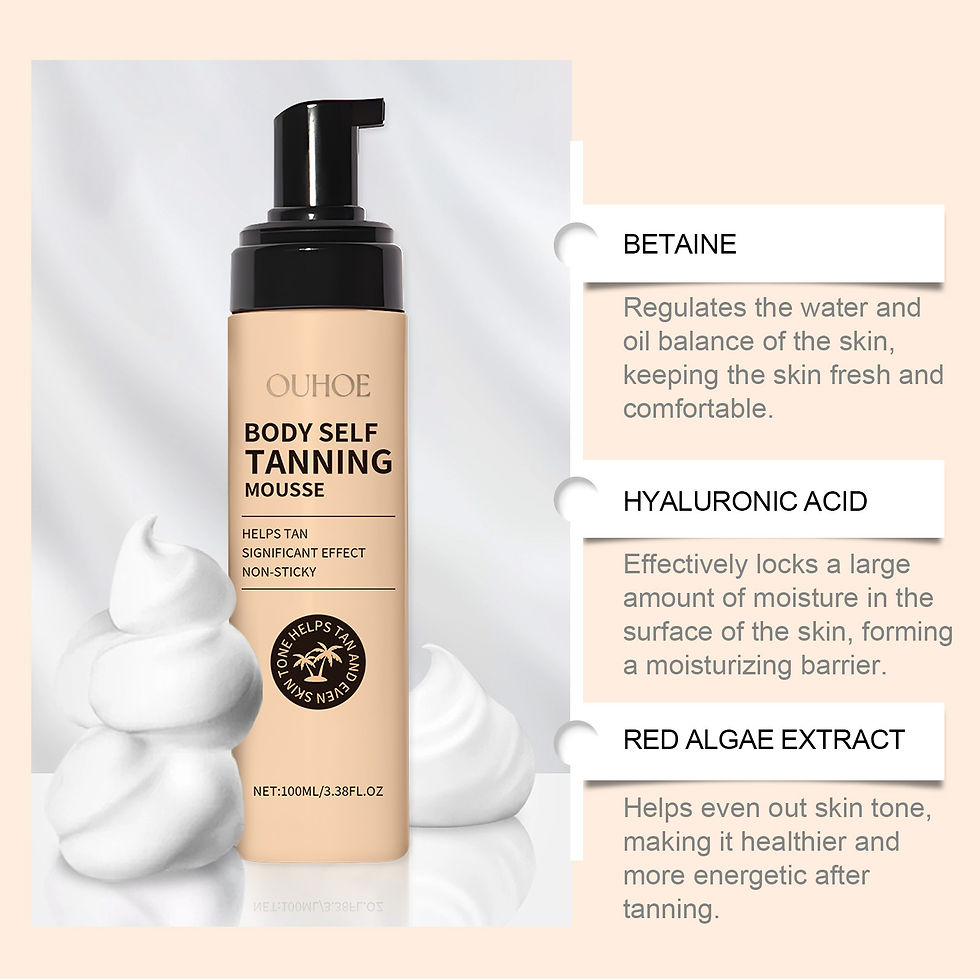 Thumbnail: Ouhoe 100ml Sunless Self Tanning Mousse QuickDry Bronze Bronzer Natural Looking 