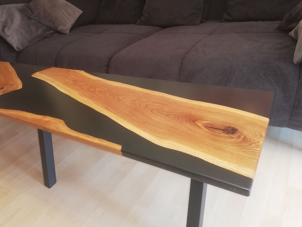 Miniaturbild: Sondermaß Couchtisch Eiche Black Epoxy