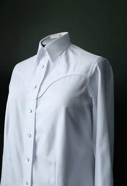 Womens tailored western shirt custom made in Calgary Alberta