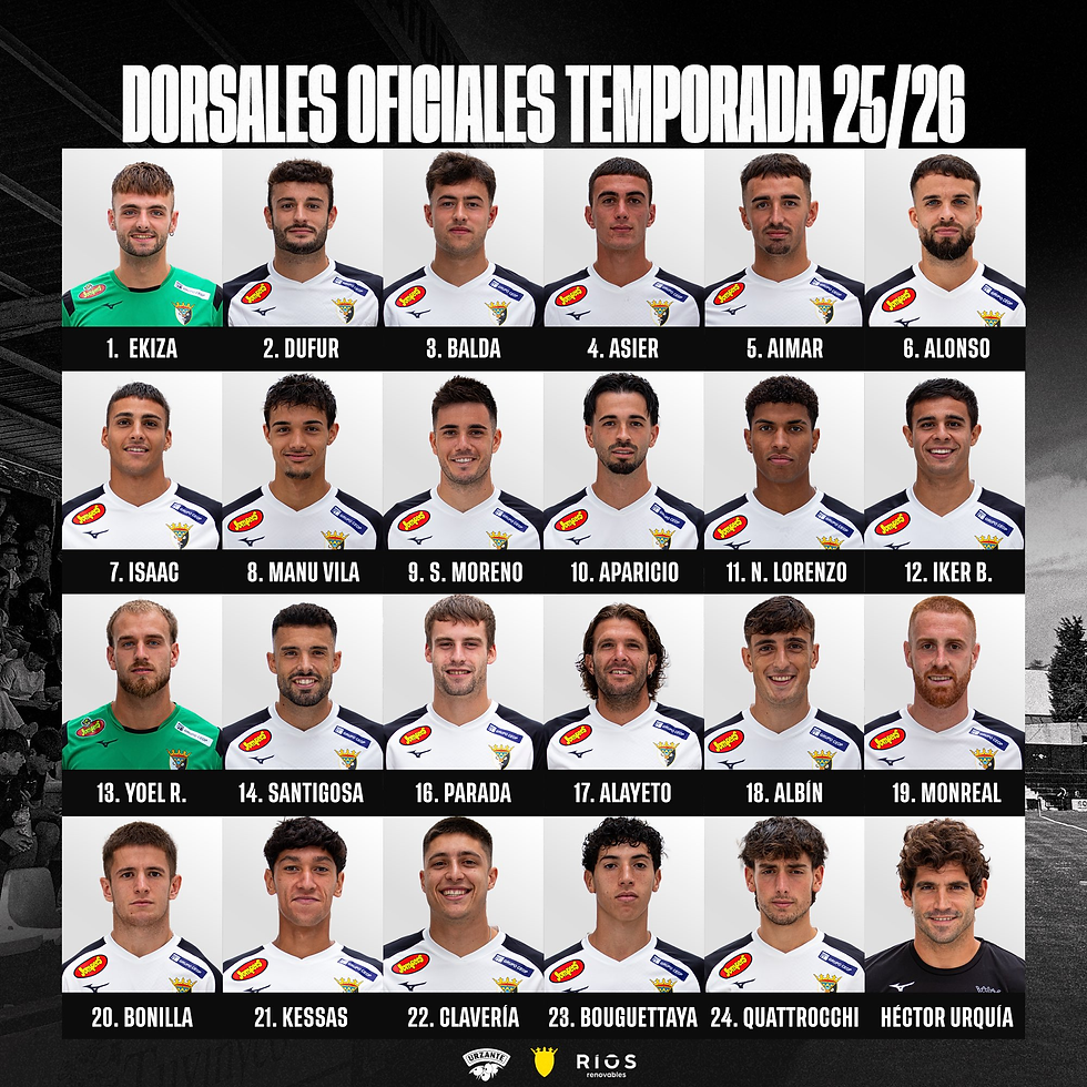 Equipo definitivo y oficial del CD Tudelano para la presente temporada. Vía redes sociales del Club.