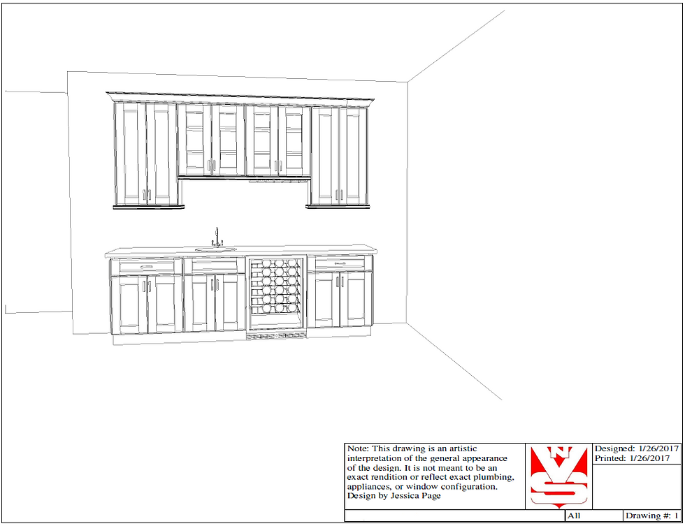 Job 2: proposed wet bar