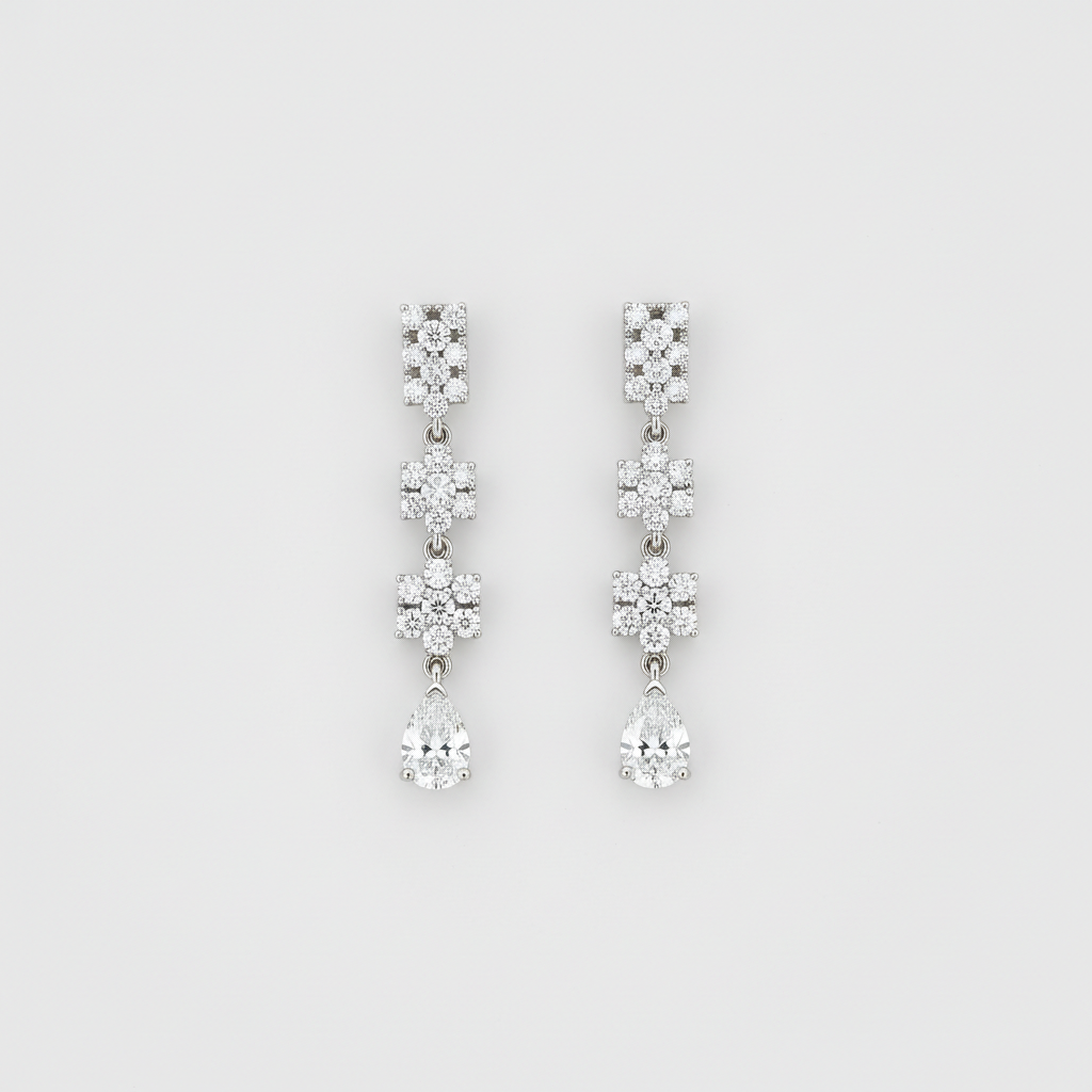 Diamond Drop Earrings