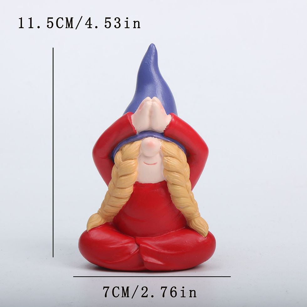 Miniatura: Gnomos de Jardín en Yoga Fantástico - Estatuas Exteriores 🧘‍♂️✨