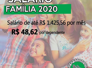 SALÁRIO FAMÍLIA 2020