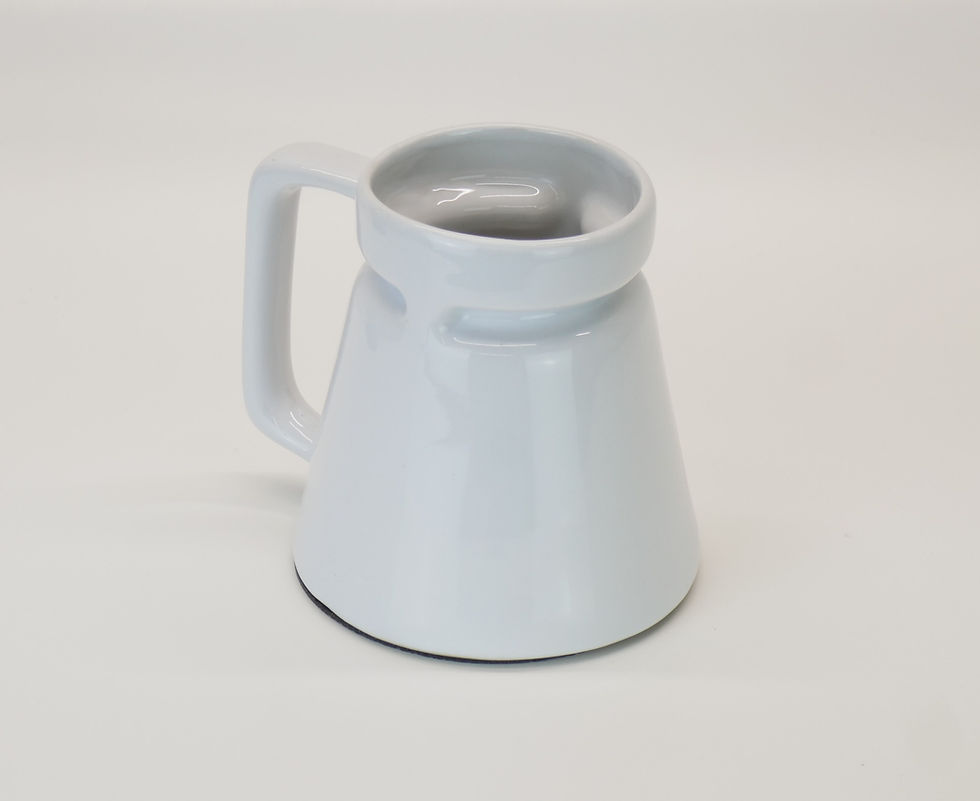 Thumbnail: White ceramic drinker on a white background