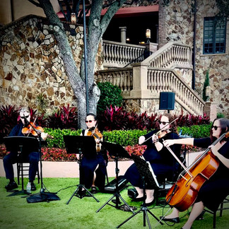 String Quartet is playing at the Bella Collina Wedding and Event Venue in Montverde, FL.