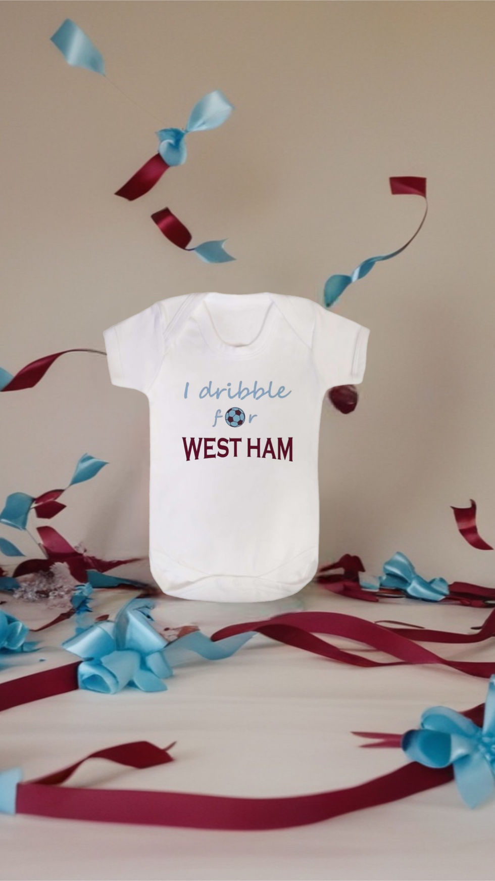 Baby Boys & Girls “ I Dribble For West Ham “Bodysuits
