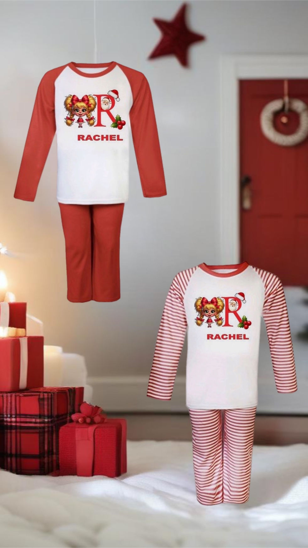 Personalised Baby’s & Girls Christmas Girlylocks Pyjamas