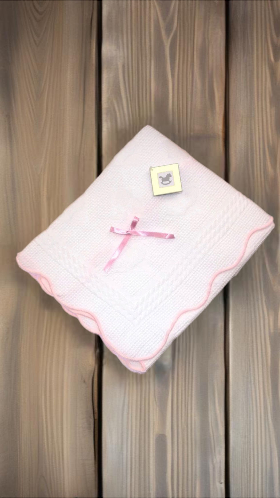 Baby Girls Luxury Pink Bow Heart Shawl