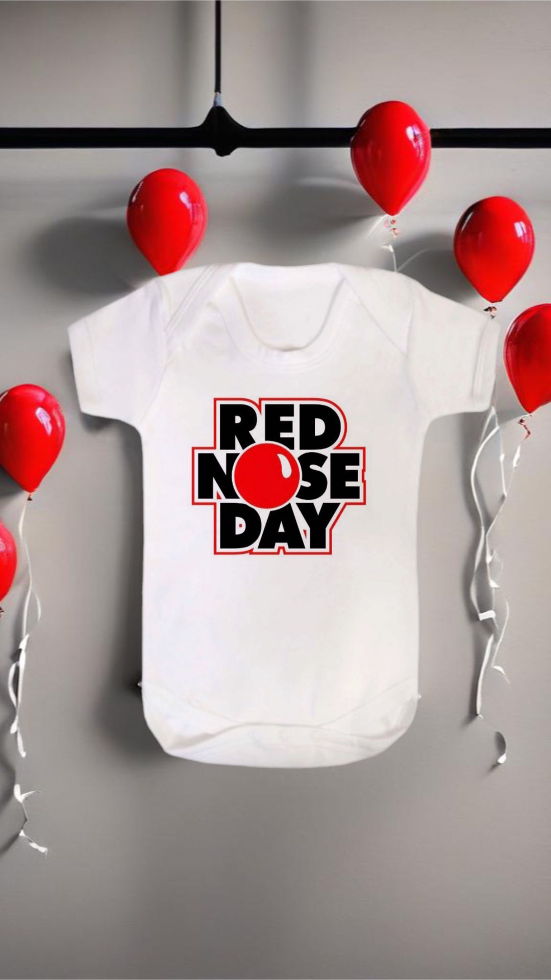 Baby Boys & Girls Red Nose Day Bodysuit’s 