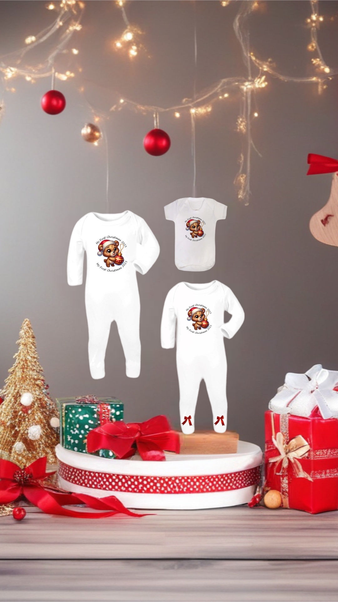 Baby Boys & Girls 2 Piece Sets “ My First Christmas 2025”