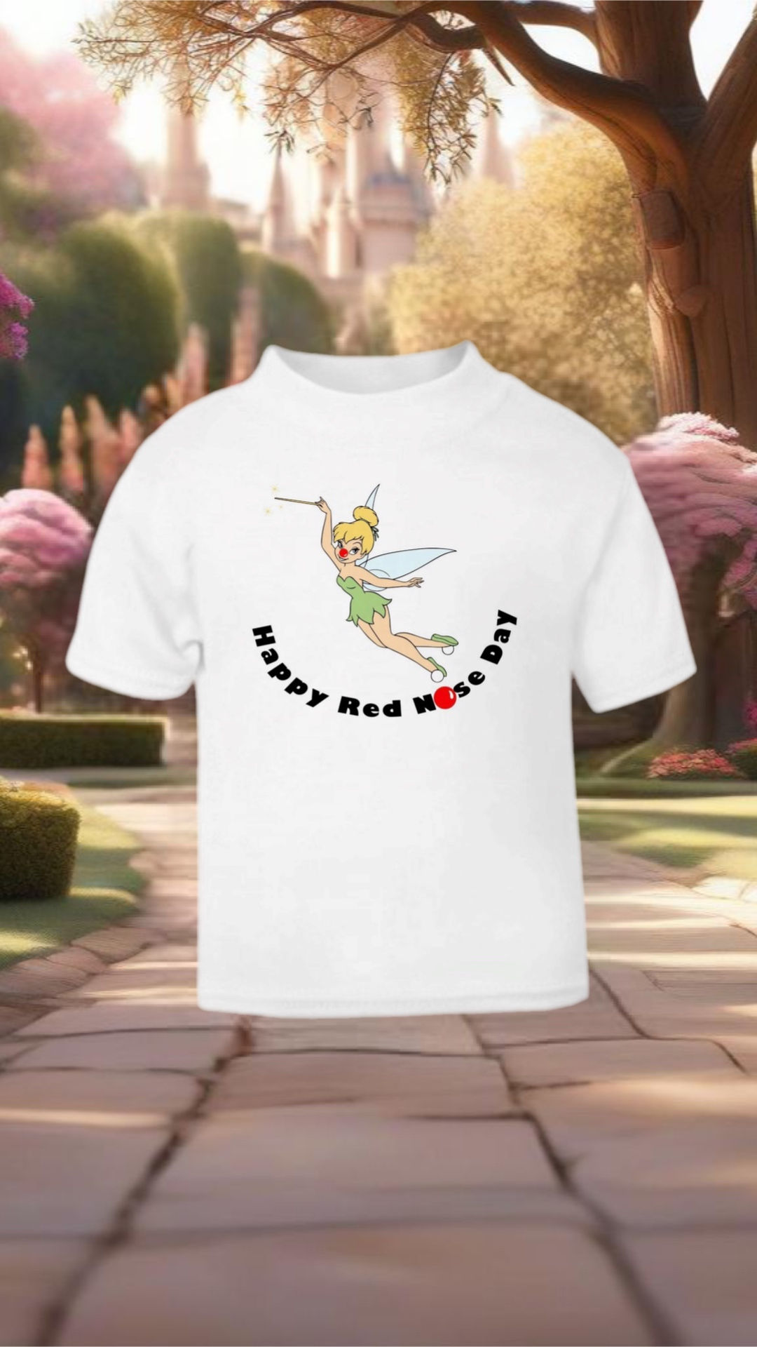 Baby’s & Girls T-Shirts Tinkerbell  Happy Red Nose Day