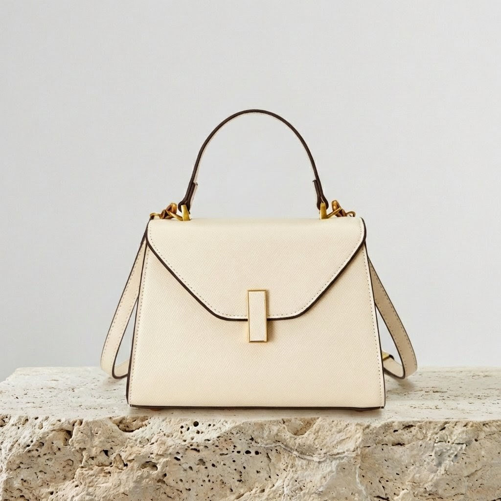 The Midtown Top Handle Bag – Cream