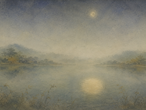 Moon Reflecting in the Pond