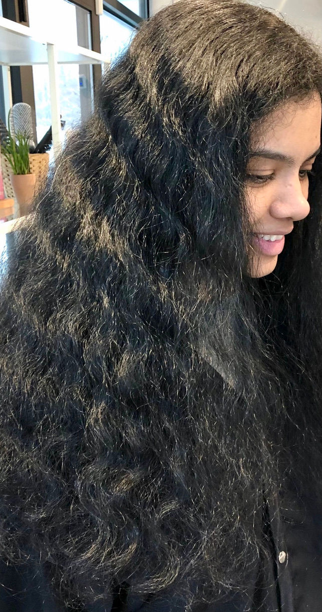 Prior to the perfect haircut and treatments for natural textured h