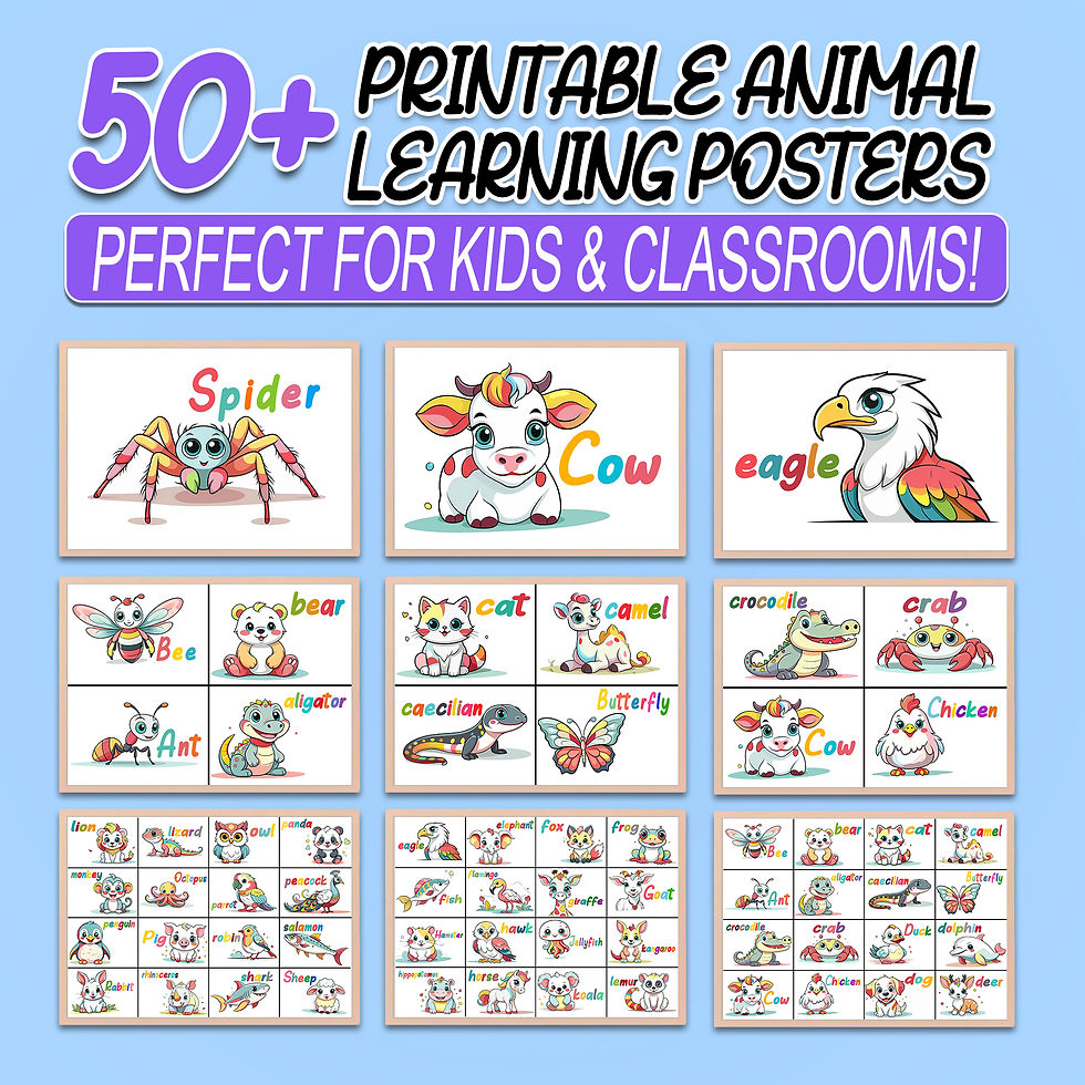 Miniature : Animal Learning Posters for Kids
