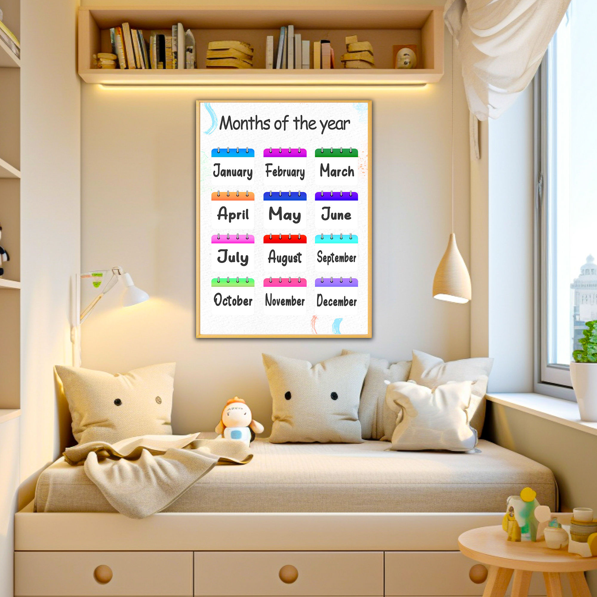Months of the Year Poster for Kids