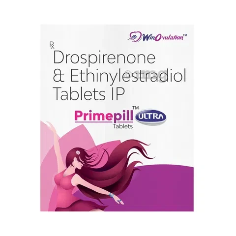 Primepill Ultra Tablet (Ethinyl Estradiol & Drospirenone). It is a high-strength oral contraceptive that works-Pharmacy⁹