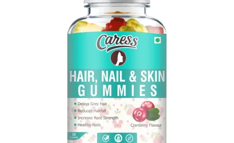 Caress Hair Nail & Skin Gummy Cranberry are enriched with biotin, zinc, and vitamins A-Pharmacy⁹