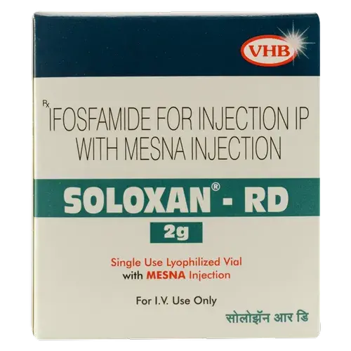 Soloxan-RD Injection (Mesna / Ifosfamide), used in chemotherapy to treat various types of cancers. -Pharmacy⁹
