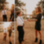 Commitment ceremony champagne toast at sunset. Photographed by Nicole Leanne Photography.